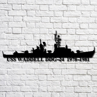 Uss Waddell Ddg 24 V21 Navy Ship Metal Art, Custom Us Navy Ship Cut Metal Sign, Gift For Navy Veteran, Navy Ships Silhouette Metal Art, Navy Home Decor Laser Cut Metal Signs Custom Gift Ideas