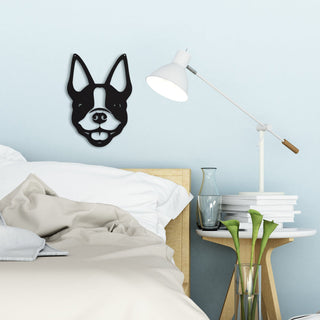 Boston Terrier Dog Sign Boston Terrier Face With Personalized Name Custom Gifts For Him Custom Boston Terrier Laser Cut Metal Signs Custom Gift Ideas