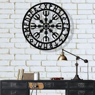 Metal Wall Decor, Metal Viking Decor, Nordic Mythology Vegvisir Runes And Symbols, Nordic Art, Home Living Room Decoration, Wall Hangings Laser Cut Metal Signs Custom Gift Ideas