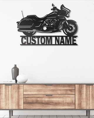 Custom Name Motorcycle Metal House Sign