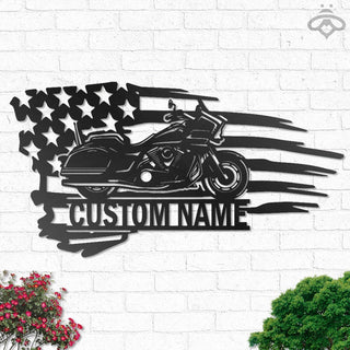 Custom Motorcycle Metal Wall Art, Personalized Motorcycle Garage Name Sign Decoration For Living Room, Biker Home Decor Laser Cut Metal Signs Custom Gift Ideas