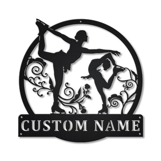 Personalized Figure Skating Sport Monogram Metal Sign Art, Custom Figure Skating Sport Metal Sign, Hobbie Gifts, Sport Gift Laser Cut Metal Signs Custom Gift Ideas