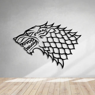 Game Of Thrones Stark Dire Wolf Metal Sign, Got, Game Of Thrones Sign Laser Cut Metal Signs Custom Gift Ideas