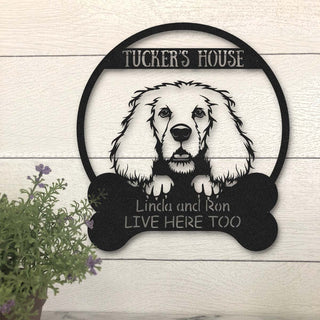 Coker Spaniel Dog Lovers Funny Personalized Metal House Sign Laser Cut Metal Signs Custom Gift Ideas