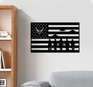 US Flag US Air Force Cut Metal Sign Wall Metal Sign Home Decor Laser Cut Metal Signs Custom Gift Ideas