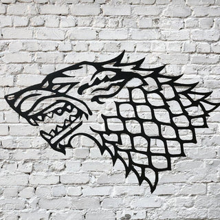 Game Of Thrones Stark Dire Wolf Metal Sign, Got, Game Of Thrones Sign Laser Cut Metal Signs Custom Gift Ideas