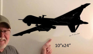 Mq9 Reaper Armed, Multimission, Remotely Piloted Aircraft Metal Sign, Cut Metal Sign Wall Decor Laser Cut Metal Signs Custom Gift Ideas