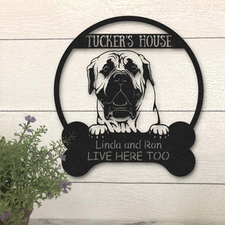 Boerboel Dog Lovers Funny Personalized Metal House Sign Laser Cut Metal Signs Custom Gift Ideas