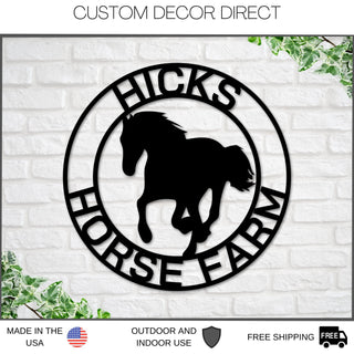 Personalized Horse Metal Sign, Horseshoe Art, Western Decor, Initial Metal Sign, Housewarming Gift, Metal Wall Art, Metal Wall Decor, Sign Laser Cut Metal Signs Custom Gift Ideas