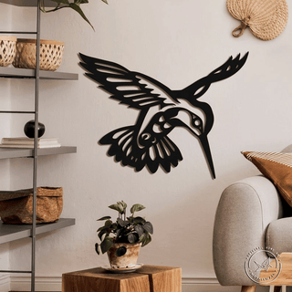 Hummingbird Flying Wall Art Decor Cut Metal Sign Laser Cut Metal Signs Custom Gift Ideas