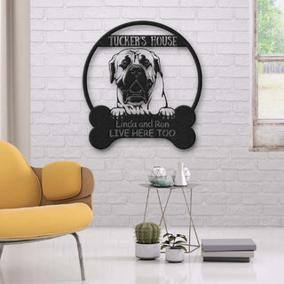 Boerboel Dog Lovers Funny Personalized Metal House Sign Laser Cut Metal Signs Custom Gift Ideas