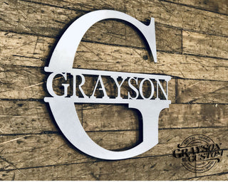 Custom Personalized Monogram Name Sign Farmhouse Decor Wedding, Anniversary, Or Housewarming Gift Rustic Metal Wall Art Laser Cut Metal Signs Custom Gift Ideas