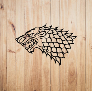 Game Of Thrones Stark Dire Wolf Metal Sign, Got, Game Of Thrones Sign Laser Cut Metal Signs Custom Gift Ideas