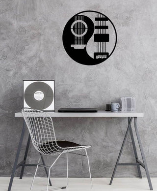 Circular Guitar Music Art Wall Art Decor Cut Metal Sign Laser Cut Metal Signs Custom Gift Ideas