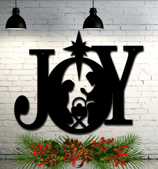 Jesus joy to the world Christmas Cut Metal Sign Laser Cut Metal Signs Custom Gift Ideas