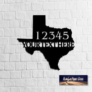 Number Address Sign, Personalized Number House, Texas State House Number, Rustic Sign, Texas State Address Name, Wall Art, Entryway Number Laser Cut Metal Signs Custom Gift Ideas