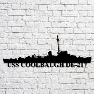 Uss Coolbaugh De217 Navy Ship Metal Art, Custom Us Navy Ship Cut Metal Sign, Gift For Navy Veteran, Navy Ships Silhouette Metal Art, Navy Home Decor Laser Cut Metal Signs Custom Gift Ideas