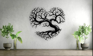 Heart tree wall decor Metal House Sign Laser Cut Metal Signs Custom Gift Ideas