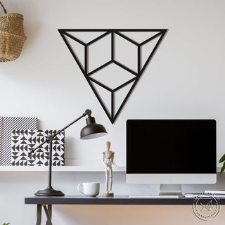 Geometric Triangle Wall Art Decor Cut Metal Sign Laser Cut Metal Signs Custom Gift Ideas