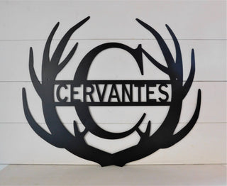 Antlers, Personalized Metal Deer Antlers, Metal Deer Antlers, Family Name Decor, Custom Metal Deer Antlers, Fathers Day Gift, Fathers Day Laser Cut Metal Signs Custom Gift Ideas