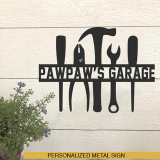 Family Tool Box Customized Name Metal Wall Art Laser Cut Metal Signs Custom Gift Ideas