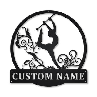 Personalized Baton Twirling Monogram Metal Sign Art, Custom Baton Twirling Metal Sign, Hobbie Gifts, Sport Gift, Birthday Gift Laser Cut Metal Signs Custom Gift Ideas