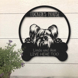 Chinese Crested Dog Lovers Funny Personalized Metal House Sign Laser Cut Metal Signs Custom Gift Ideas