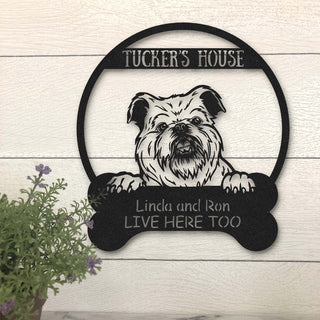 Brussels Griffon Dog Lovers Funny Personalized Metal House Sign Laser Cut Metal Signs Custom Gift Ideas