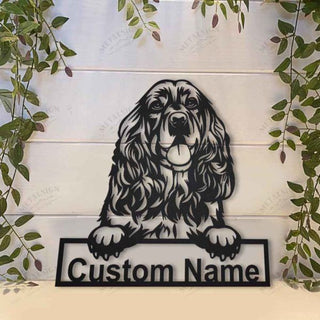 Cocker Spaniel Personalized Metal Wall Decor, Cut Metal Sign, Metal Wall Art, Metal House Sign Laser Cut Metal Signs Custom Gift Ideas