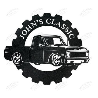 Chevy Classic Truck Metal Car Collection Sign, Cut Metal Sign, Metal Wall Art, Metal House Sign Laser Cut Metal Signs Custom Gift Ideas