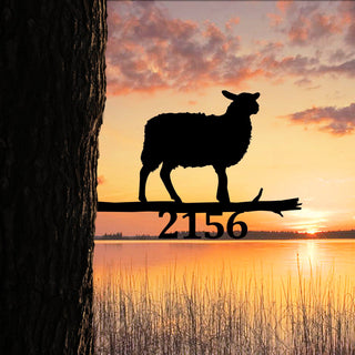 Customized Sheep Metal Tree Stake, Farm Decor, Home Art Laser Cut Metal Signs Custom Gift Ideas