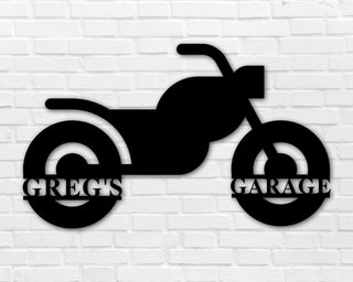 Custom Motorcycle Metal Sign, Motorcycle Garage Sign, Personalized Motorcycle Shop Sign, Father's Day Gift, Gift For Him, Motorcycle Gift Laser Cut Metal Signs Custom Gift Ideas