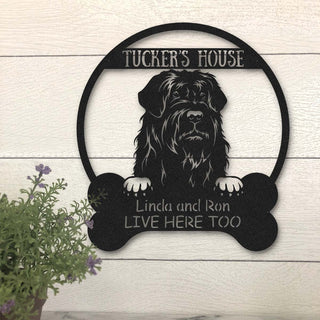 Black Russian Dog Lovers Funny Personalized Metal House Sign Laser Cut Metal Signs Custom Gift Ideas