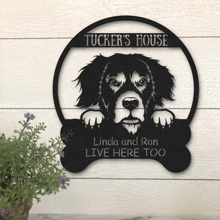 Bernese Mountain Dog Lovers Funny Personalized Metal House Sign Laser Cut Metal Signs Custom Gift Ideas