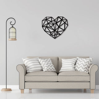 Geometric Heart Decor Wall Art Cut Metal Sign Laser Cut Metal Signs Custom Gift Ideas