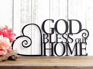 God bless our home Metal House Sign Laser Cut Metal Signs Custom Gift Ideas