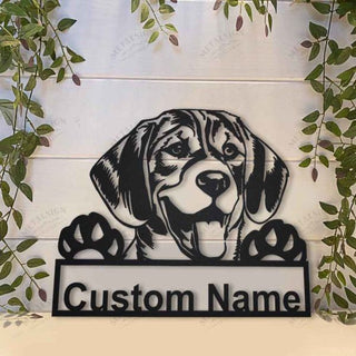 Beagle Personalized Metal Wall Decor, Cut Metal Sign, Metal Wall Art, Metal House Sign Laser Cut Metal Signs Custom Gift Ideas