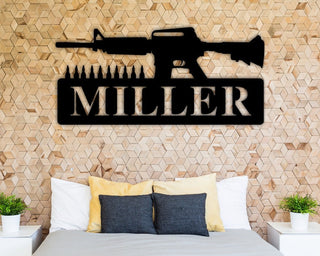 Ar, 15 Custom Metal Sign,address Sign,gun Sign,name Sign,gift For Dad, Home Decor,father's Day,father's Day Gift,gun,american,ar, 15,dad,gun Laser Cut Metal Signs Custom Gift Ideas