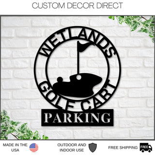 Golf Metal Sign, Personalized Golf Sign, Gold Cart Parking, Metal Wall Art, Metal Sign, Custom Golf Sign, Gift For Him, Golf Gifts 19th Hole Laser Cut Metal Signs Custom Gift Ideas