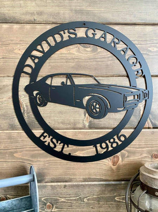 Personalized 1968 Pontiac Gto Sign, Cut Metal Sign, Metal Wall Art, Metal House Sign Laser Cut Metal Signs Custom Gift Ideas