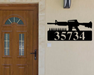 Ar, 15 Custom Metal Sign,address Sign,gun Sign,name Sign,gift For Dad, Home Decor,father's Day,father's Day Gift,gun,american,ar, 15,dad,gun Laser Cut Metal Signs Custom Gift Ideas