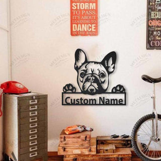 French Bulldog Personalized Metal Wall Decor, Cut Metal Sign, Metal Wall Art, Metal House Sign Laser Cut Metal Signs Custom Gift Ideas