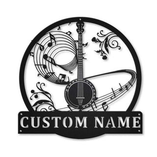 Personalized Banjo Music Metal Sign Art, Custom Banjo Music Metal Sign, Banjo Gifts For Men, Banjo Gift, Musical Instrument Gift Laser Cut Metal Signs Custom Gift Ideas