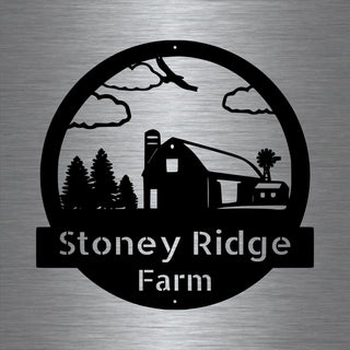 Metal Farm Sign ,barn Personalized Family Name Metal Sign Wedding Gift Personalized Gift Metal Wall Art, Laser Cut Metal Signs Custom Gift Ideas