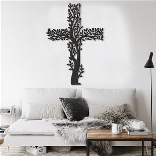 Olive Tree Cross Decor Wall Art Cut Metal Sign Laser Cut Metal Signs Custom Gift Ideas