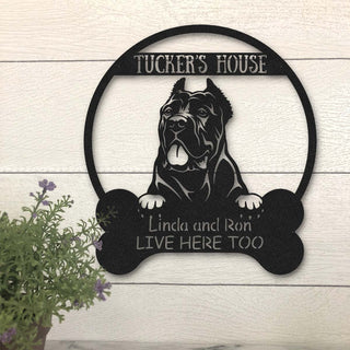 Cane Corso Dog Lovers Funny Personalized Metal House Sign Laser Cut Metal Signs Custom Gift Ideas