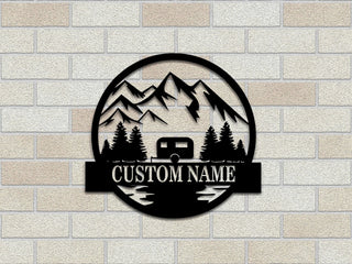 Camper Metal Sign Metal Wall Art Custom Name Camper Metal Sign Camper's Gift Housewarming Gift Farmhouse Decor Personalized Sign, Laser Cut Metal Signs Custom Gift Ideas