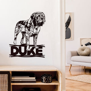 Mastiff Metal Sign Mastiff Personalized Name Metal Sign Dog Metal Wall Art Rottweiler Dog Metal Wall Decor Dog Lovers Gift Laser Cut Metal Signs Custom Gift Ideas