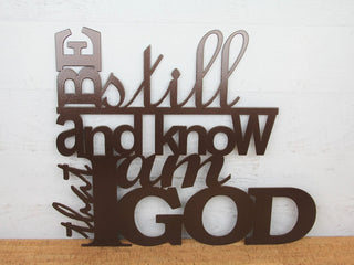 Be still and know that I am God Metal House Sign Laser Cut Metal Signs Custom Gift Ideas