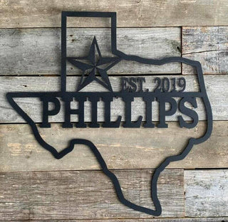 I love Texas Personalized Cut Metal Sign Laser Cut Metal Signs Custom Gift Ideas